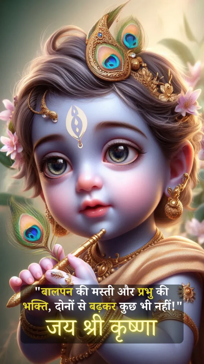krishna wallpaper HD download -  cute little krishna trying to play flute