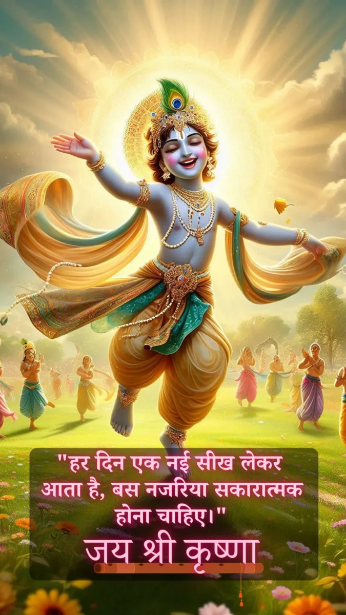 krishna wallpaper HD download - krishna dancing and playing in the field in day light