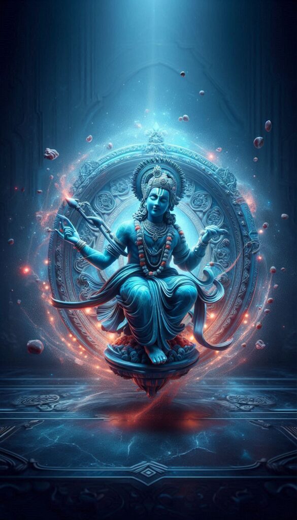 lord radha krishna wallpaper - Lord Krishna dancing pose in air.
