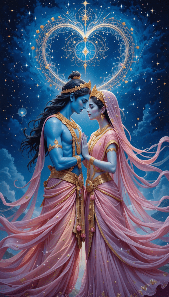 lord radha krishna wallpaper - lord radha krishna wearing pink color dress.